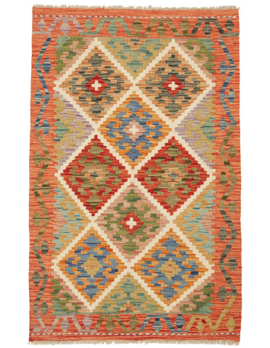Kilim Pakistan perù e grigio ardesia scuro 82x128