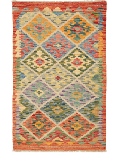Kilim Pakistan marrone rosato e abbronzatura 78x126