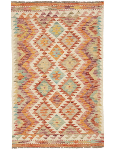 Kilim Pakistan abbronzatura e marrone sella 80x126