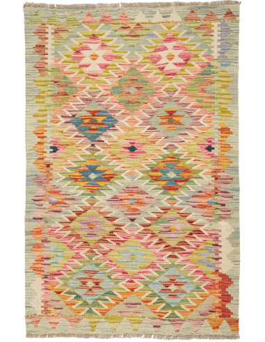 Kilim Pakistan abbronzatura e marrone 80x125