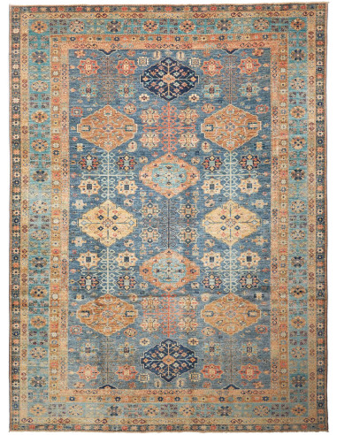 Kazak Fine Pakistan marrone rosato e grigio ardesia scuro 274x373