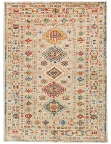 Kazak Fine Pakistan abbronzatura e grigio ardesia scuro 149x200
