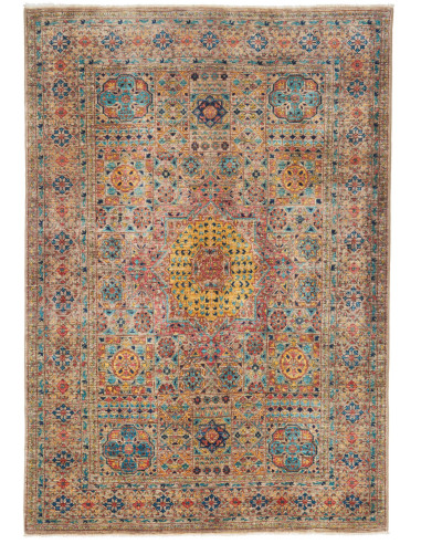 Mamlouk Pakistan marrone rosato e marrone rosato 126x182