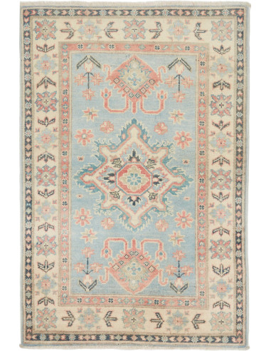 Kazak Pakistan argento e grigio tenue 82x122