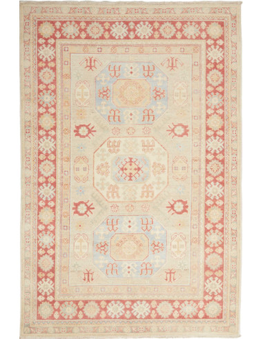 Kazak Pakistan argento e grano 118x181