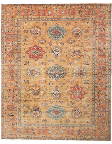 Kazak Fine Pakistan marrone rosato e grigio tenue 250x307