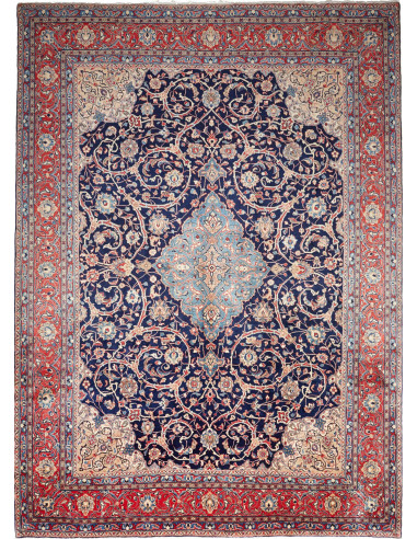 Sarough Persia marrone rosato e grigio ardesia scuro 255x350