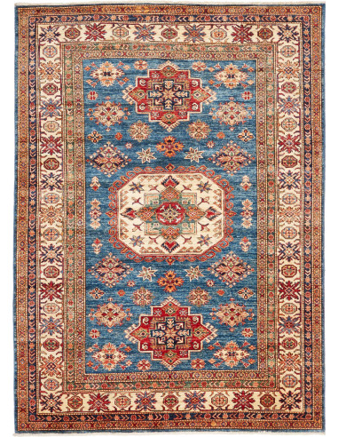 Kazak Fine Pakistan marrone rosato e bisque 172x240