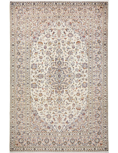 Kashan Persia grigio chiaro e grigio chiaro 195x294