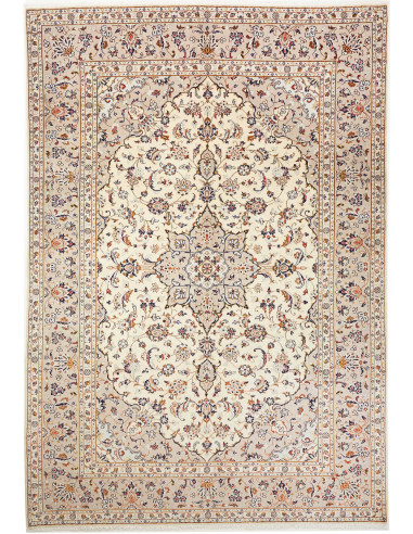 Kashan Persia grigio chiaro e grigio chiaro 196x292
