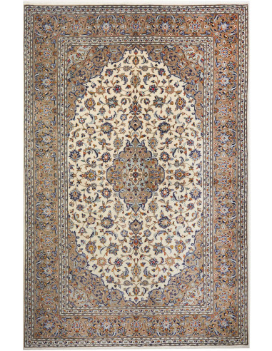 Kashan Persia marrone rosato e grigio ardesia scuro 203x310