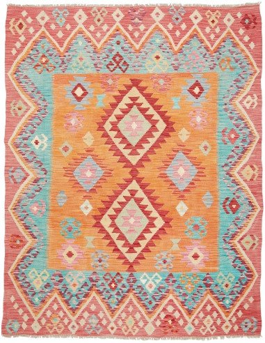 Kilim Pakistan abbronzatura e argento 151x196