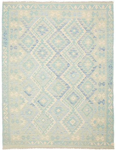 Kilim Pakistan grigio chiaro e grigio chiaro 152x200