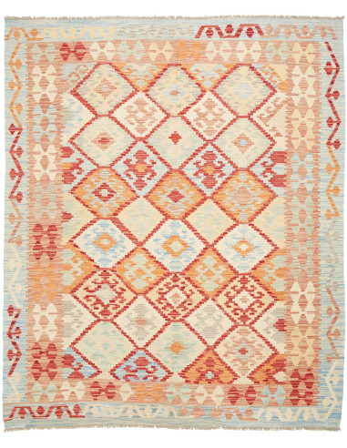 Kilim Pakistan grano e terra di siena 165x198