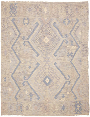 Kilim Pakistan argento e marrone rosato 156x198