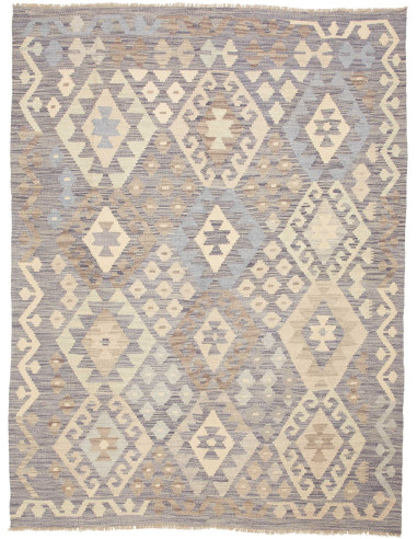 Kilim Pakistan grigio scuro e grigio tenue 152x200