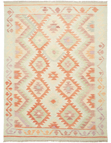 Kilim Pakistan grano e salmone scuro 153x208