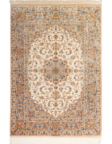 Ghom Seta Persia abbronzatura e beige 102x150