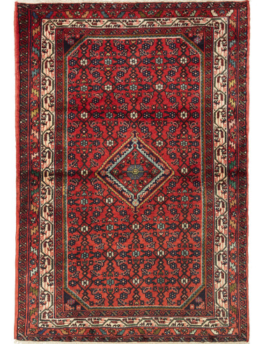 Hamadan Persia grigio ardesia scuro e abbronzatura 98x143