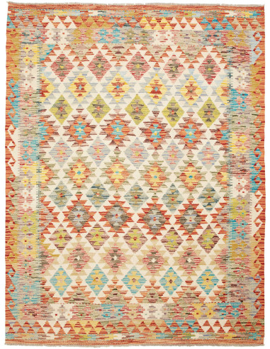 Kilim Pakistan abbronzatura e terra di siena 154x204