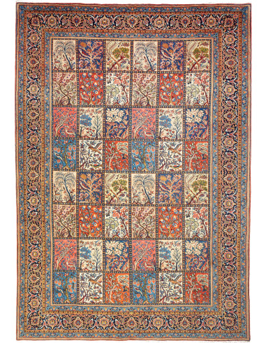 Sarough Persia marrone rosato e grigio ardesia scuro 240x350
