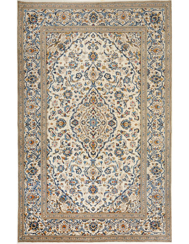 Kashan Persia argento e marrone sella 196x308