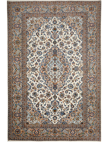 Kashan Persia argento e marrone sella 200x297