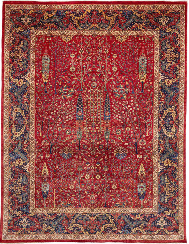 Aryana Fine Pakistan marrone e grigio ardesia scuro 269x352