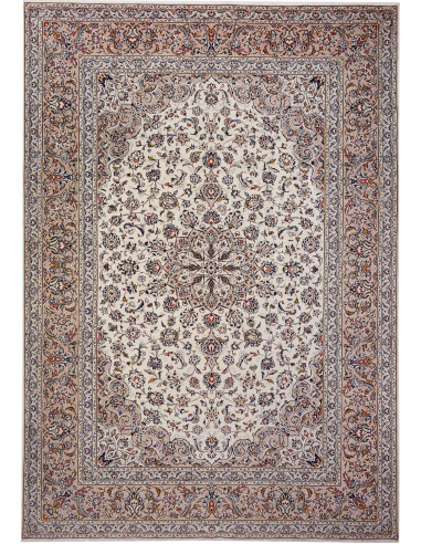 Kashan Persia argento e grigio ardesia scuro 245x350