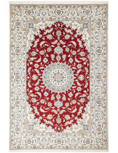 Nain Kashmar Persia grigio chiaro e marrone 200x300