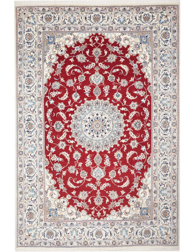 Nain Kashmar Persia grigio chiaro e marrone 200x298