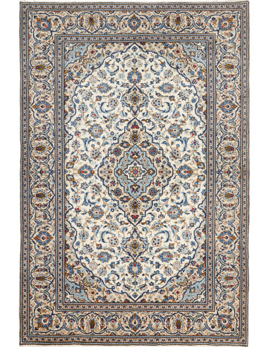 Kashan Persia argento e verde oliva scuro 200x300