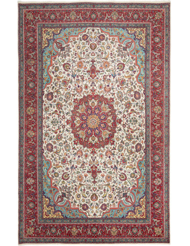 Tabriz 40 Raj Persia argento e marrone sella 190x303