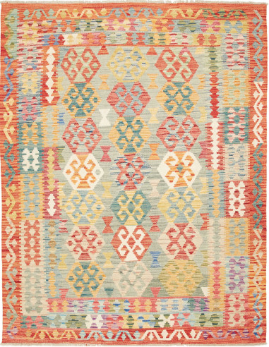Kilim Pakistan abbronzatura e terra di siena 154x195