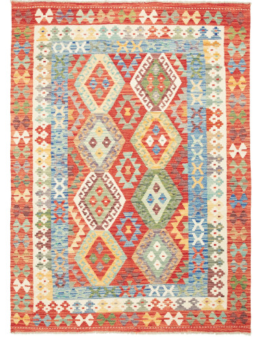 Kilim Pakistan abbronzatura e terra di siena 154x209