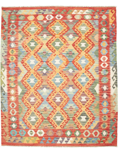 Kilim Pakistan abbronzatura e legno robusto 160x191