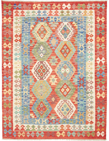 Kilim Pakistan abbronzatura e marrone 154x201