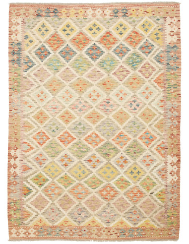 Kilim Pakistan abbronzatura e terra di siena 137x188