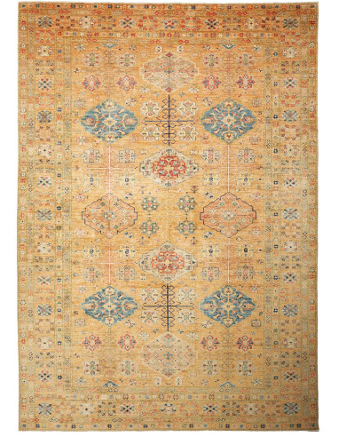 Kazak Fine Pakistan abbronzatura e grigio ardesia scuro 251x356