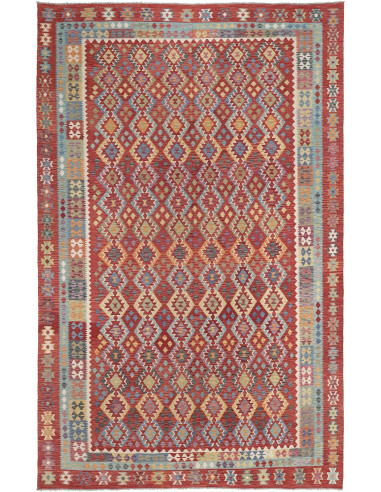 Kilim Pakistan grigio e terra di siena 312x499