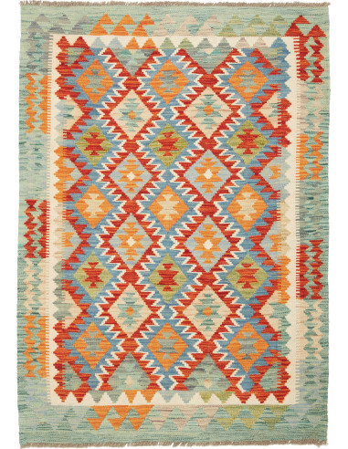 Kilim Pakistan abbronzatura e grigio scuro 101x144