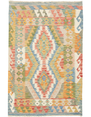 Kilim Pakistan abbronzatura e bianco antico 97x150