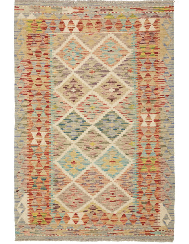 Kilim Pakistan abbronzatura e marrone sella 100x149