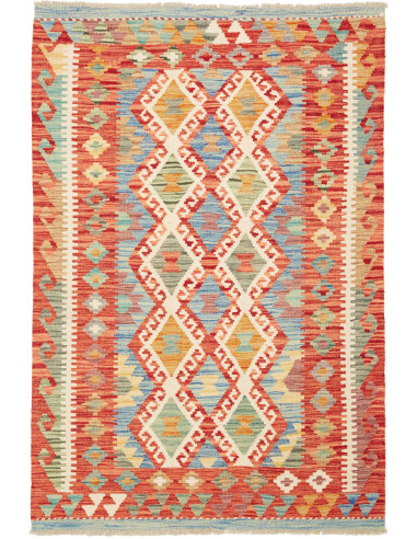 Kilim Pakistan abbronzatura e legno robusto 107x155