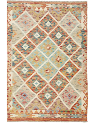 Kilim Pakistan abbronzatura e argento 100x146