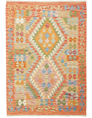 Kilim Pakistan abbronzatura e grigio tenue 105x150