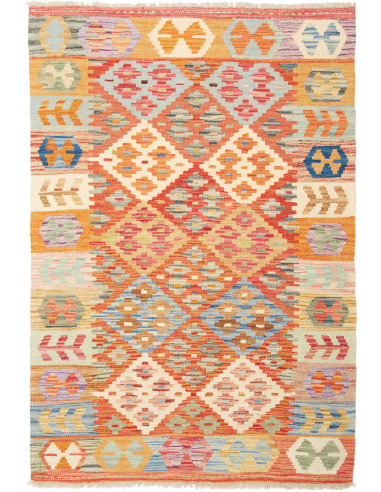 Kilim Pakistan abbronzatura e grigio tenue 101x149