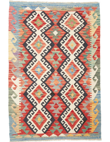 Kilim Pakistan argento e grigio ardesia scuro 102x151