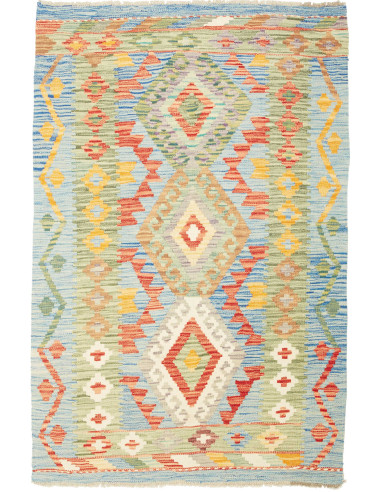 Kilim Pakistan argento e argento 97x145