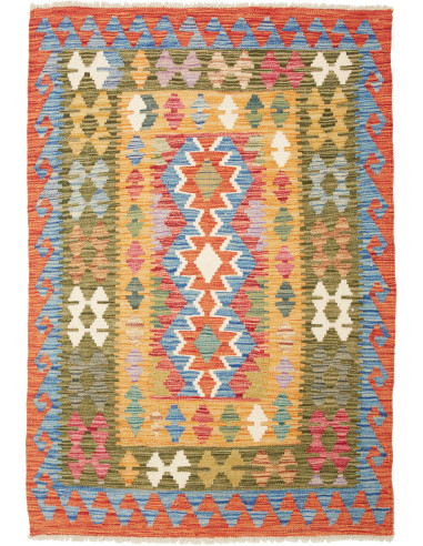 Kilim Pakistan marrone rosato e grigio chiaro 99x143